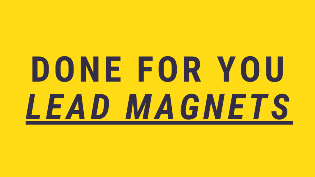Done for you Lead magnets